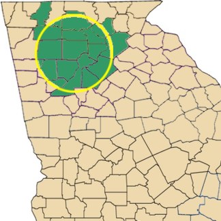 Associated Environmental Landscape Service Area Map